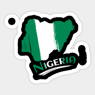 Nigeria T shirt Sticker